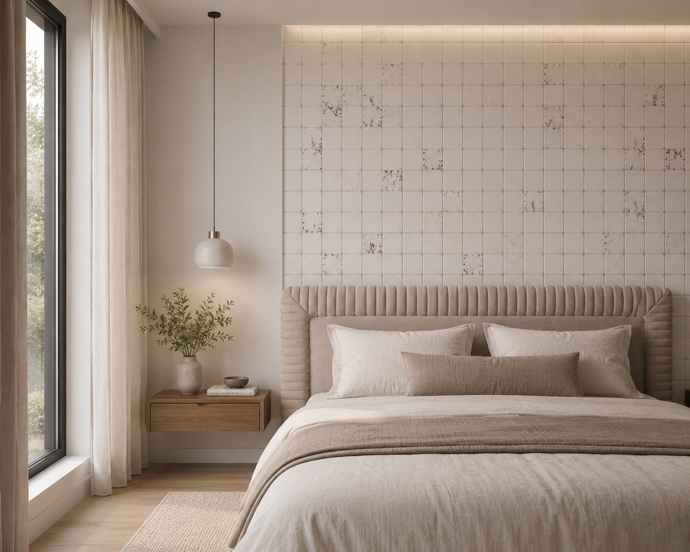 Revestimiento SLOW instalado en el muro de una habitación